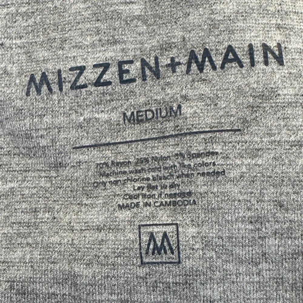 Mizzen+Main Quarter Zip Mens Medium Gray Proflex 1/4 Zip Pullover 1PO-0550 - Picture 8 of 8